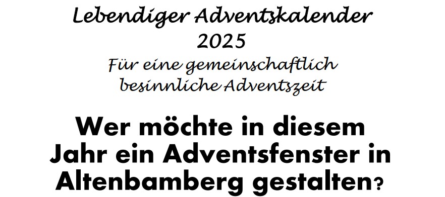 Lebendiger Adventskalender